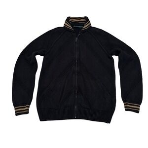 Perry Ellis Men's‎ Knit Zip Up Heavyweight Sweater Size Medium 18.5 x 25